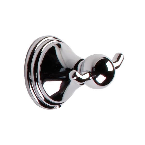 Tema Arno 6.5cm Double Robe Hook Chrome | Bathroom Hook
