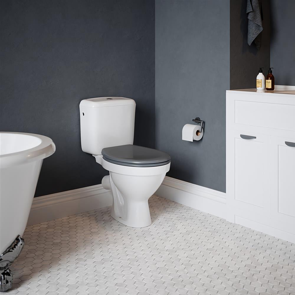 Tema Opal Deluxe Toilet Seat Soft Close - Grey | TBU122G