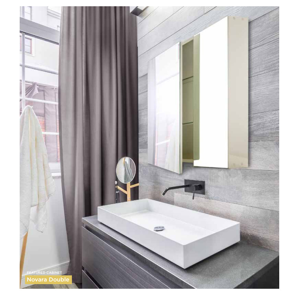 Tema Novara Double Bathroom Cabinet - White | TNVDCWH