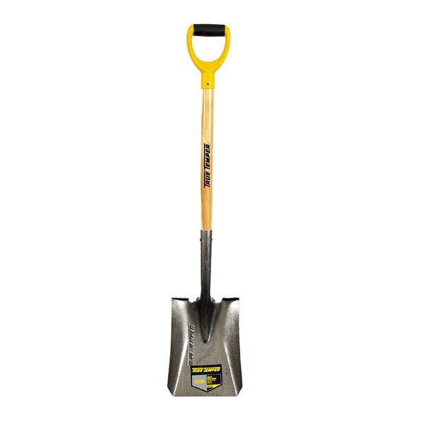 True Temper Square Mouth Shovel | Wooden D Handle Spade