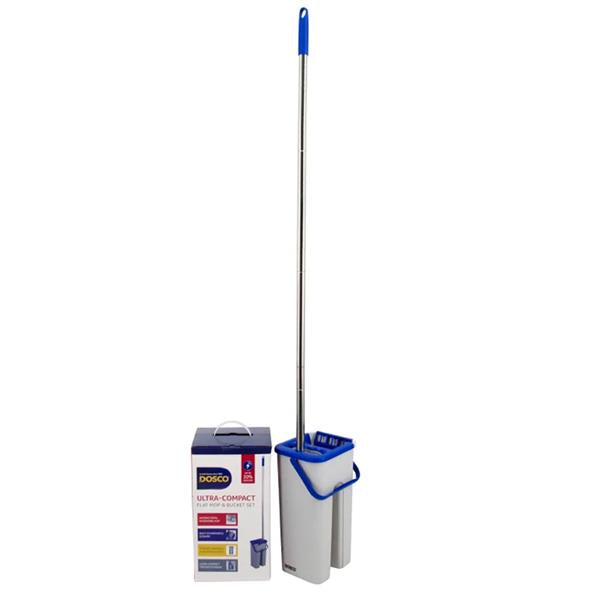 Dosco Ultra-Compact Flat Mop & Bucket Set | Floor Cleaning