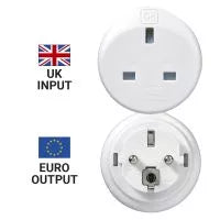 Go Travel Adaptor UK 3 Pin to EU European 2 Pin | 524.101