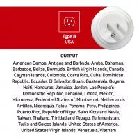 Go Travel Adaptor UK 3 Pin to USA 2 Pin | 526.101