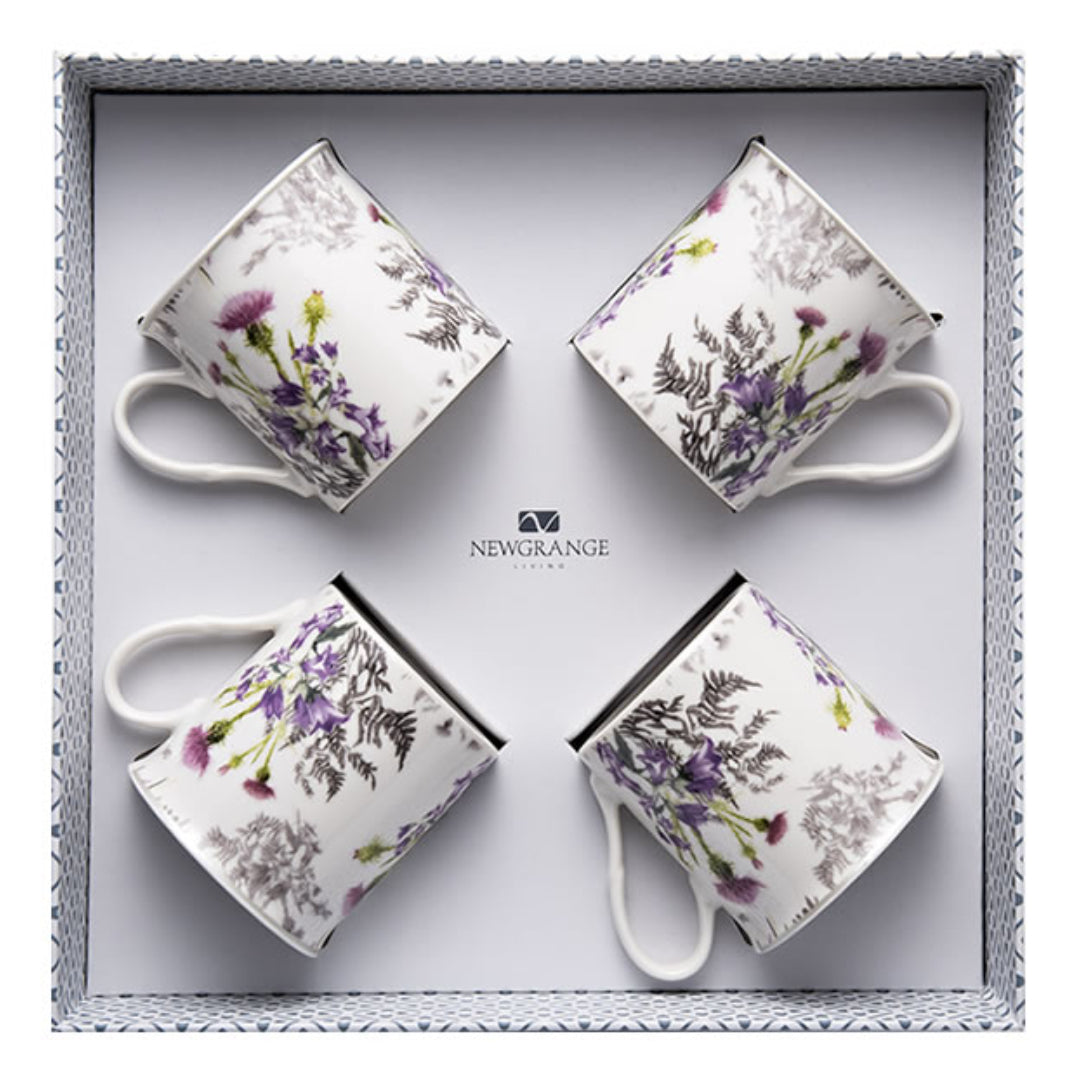 Newgrange Living Thistle White China Mug Set of 4 | 30233