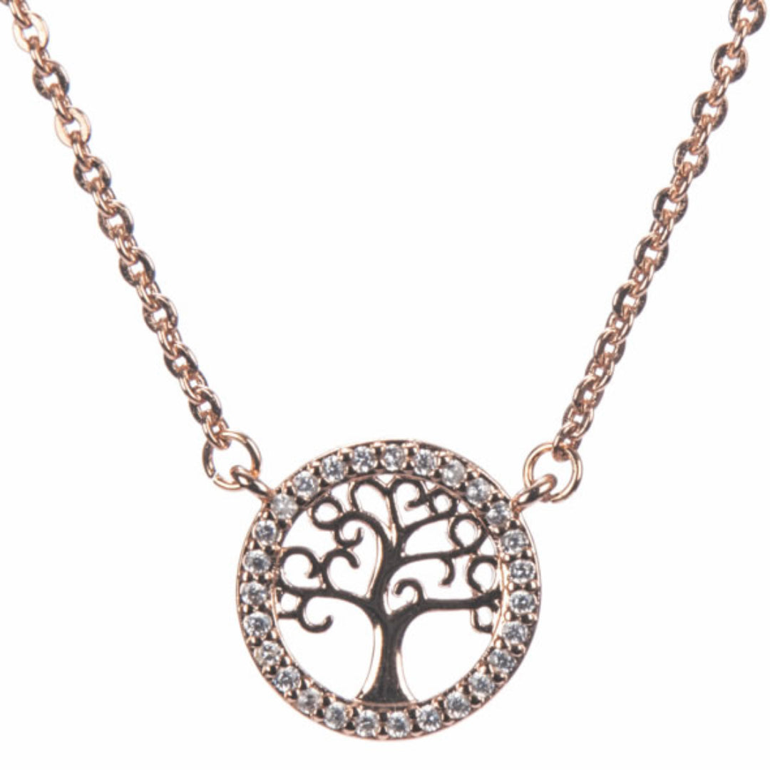 Newgrange Living Tree of Life Pendant - Rose Gold | 600060