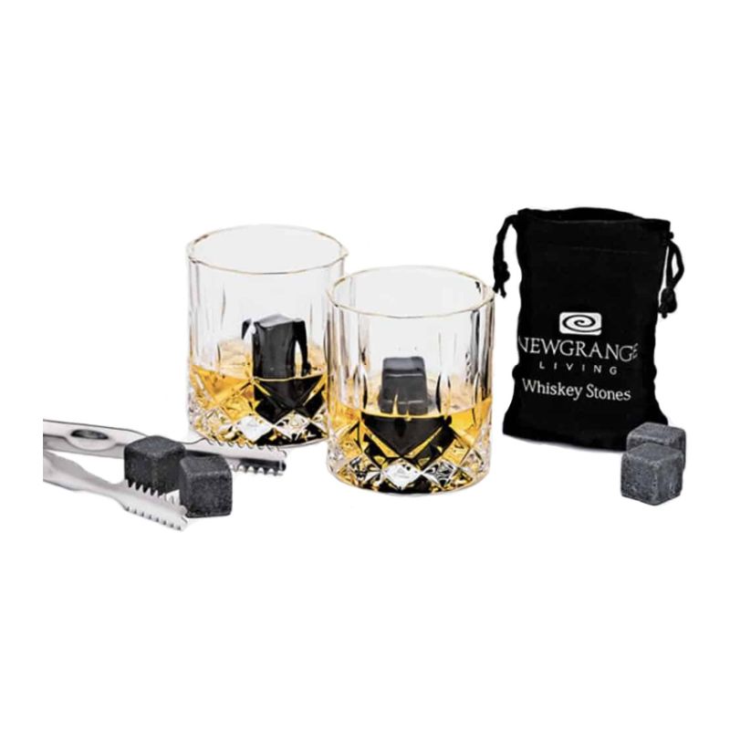 Newgrange Living Whiskey Glass Pair with Whiskey Stones & Tongs | 500001