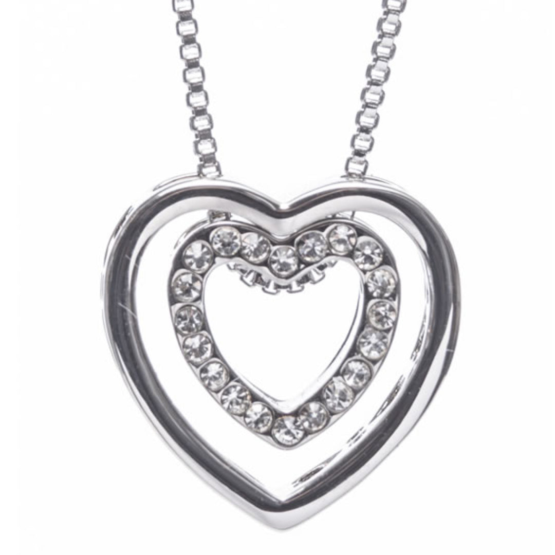 Newgrange Living Heart Intertwined Pendant - Silver | 600085