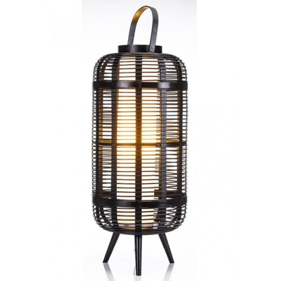 The Grange Wicker Floor Lamp 74cm x 30cm - Black | FW2