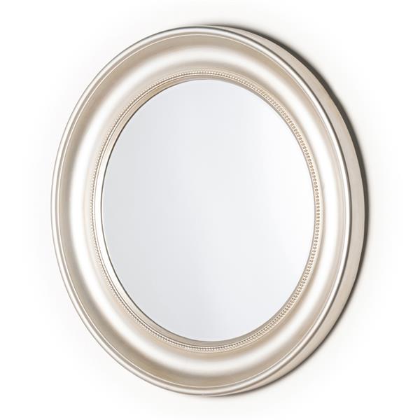 Tara Lane Lena Beaded Round Mirror 90cm - Champagne
