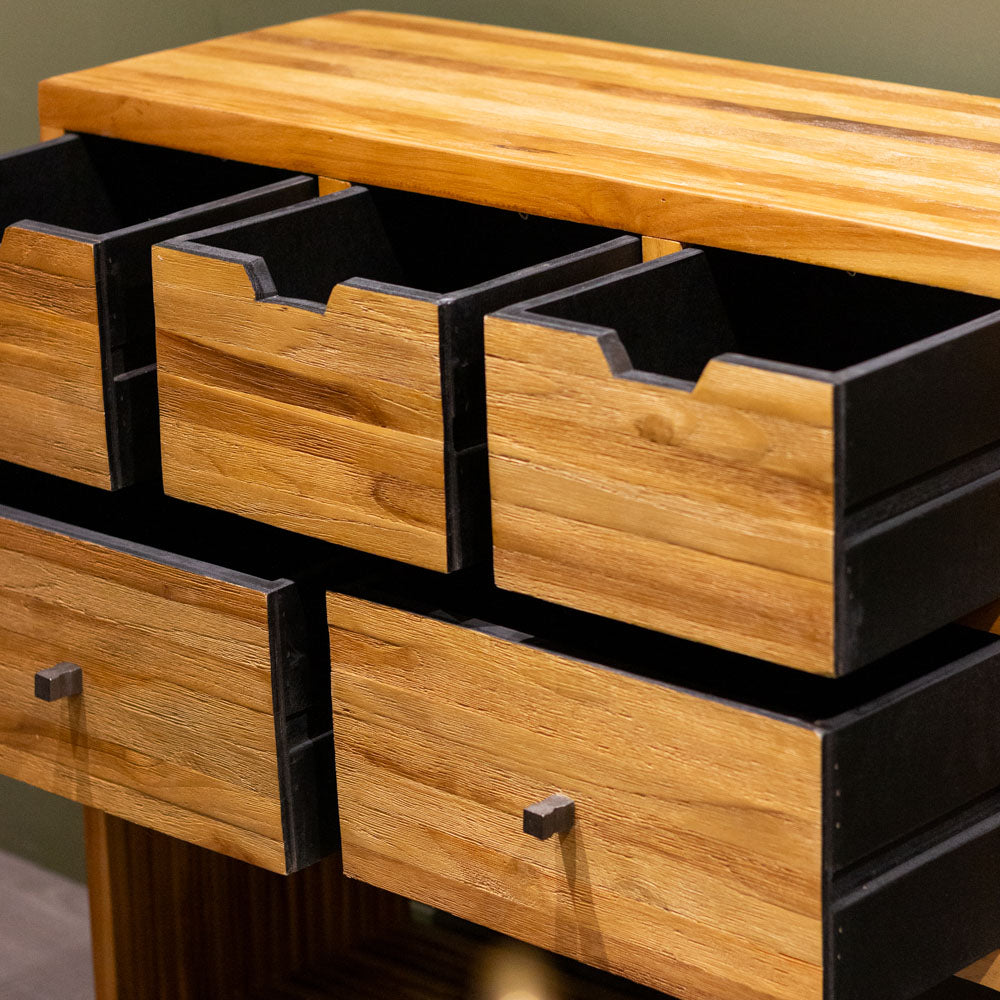 Tara Lane Bari 5 Drawer Console - Teak | TL6445