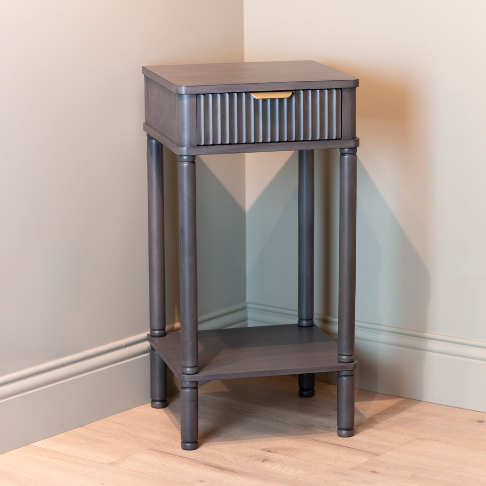 Tara Lane Harman 1 Drawer Accent Table - Dark Charcoal Grey | TL6608