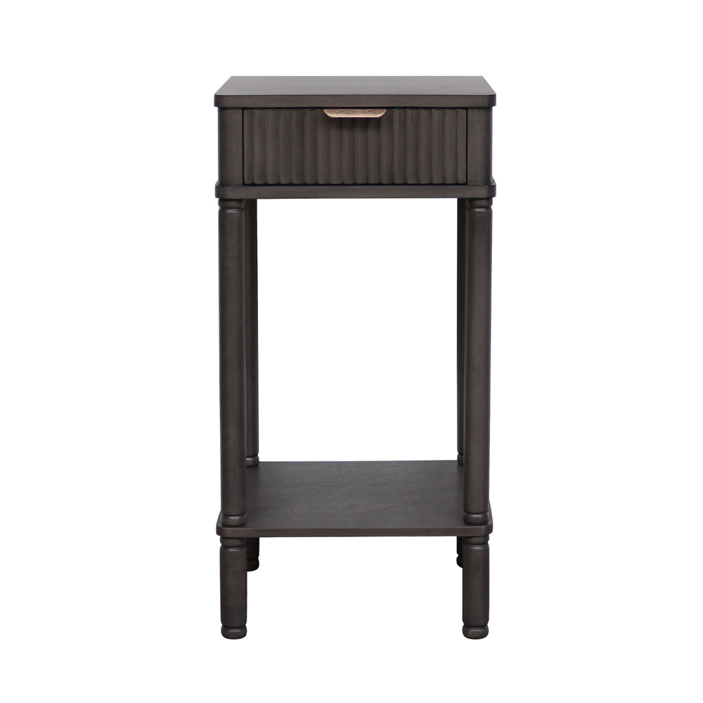 Tara Lane Harman 1 Drawer Accent Table - Dark Charcoal Grey | TL6608