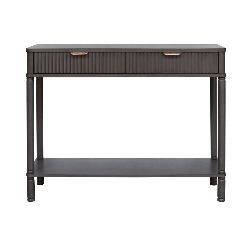 Tara Lane Harman 2 Drawer Console Table - Dark Charcoal Grey | TL6609