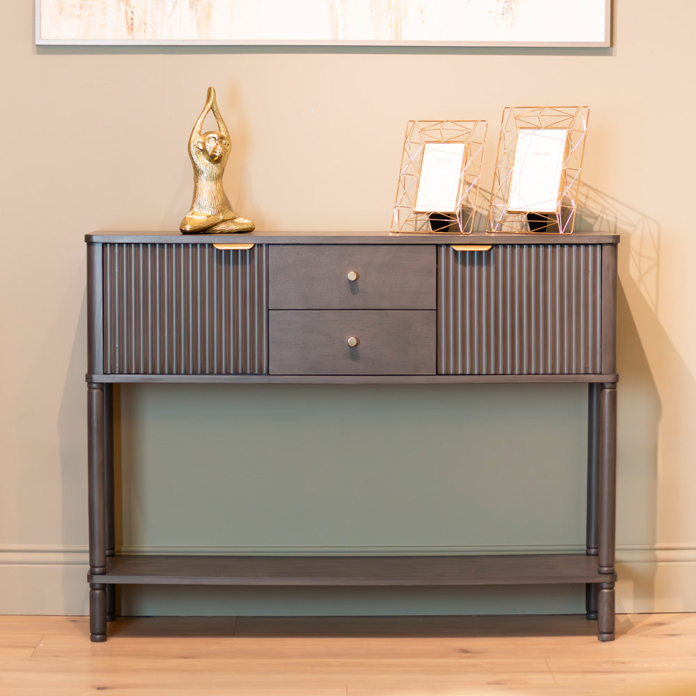 Tara Lane Harman 2 Door 2 Drawer Console Table - Dark Charcoal Grey | TL6612