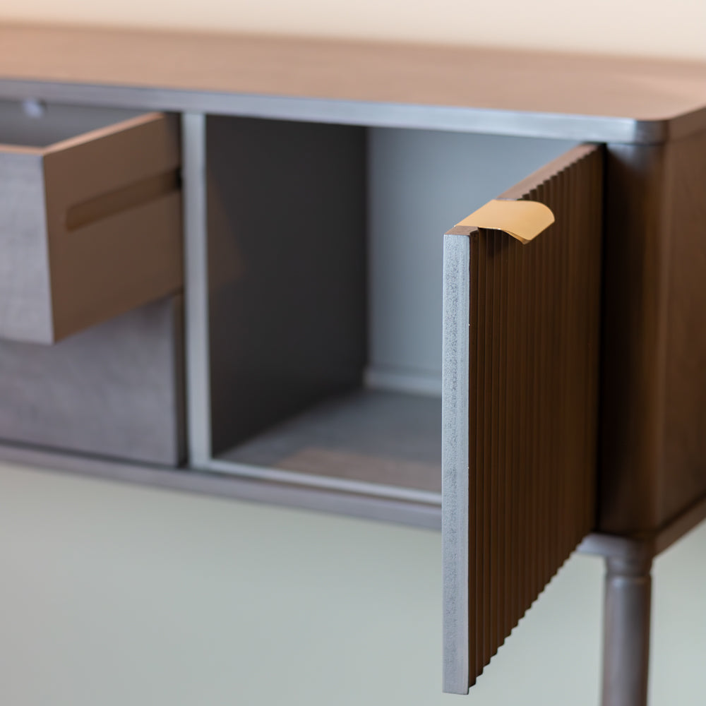 Tara Lane Harman 2 Door 2 Drawer Console Table - Dark Charcoal Grey | TL6612