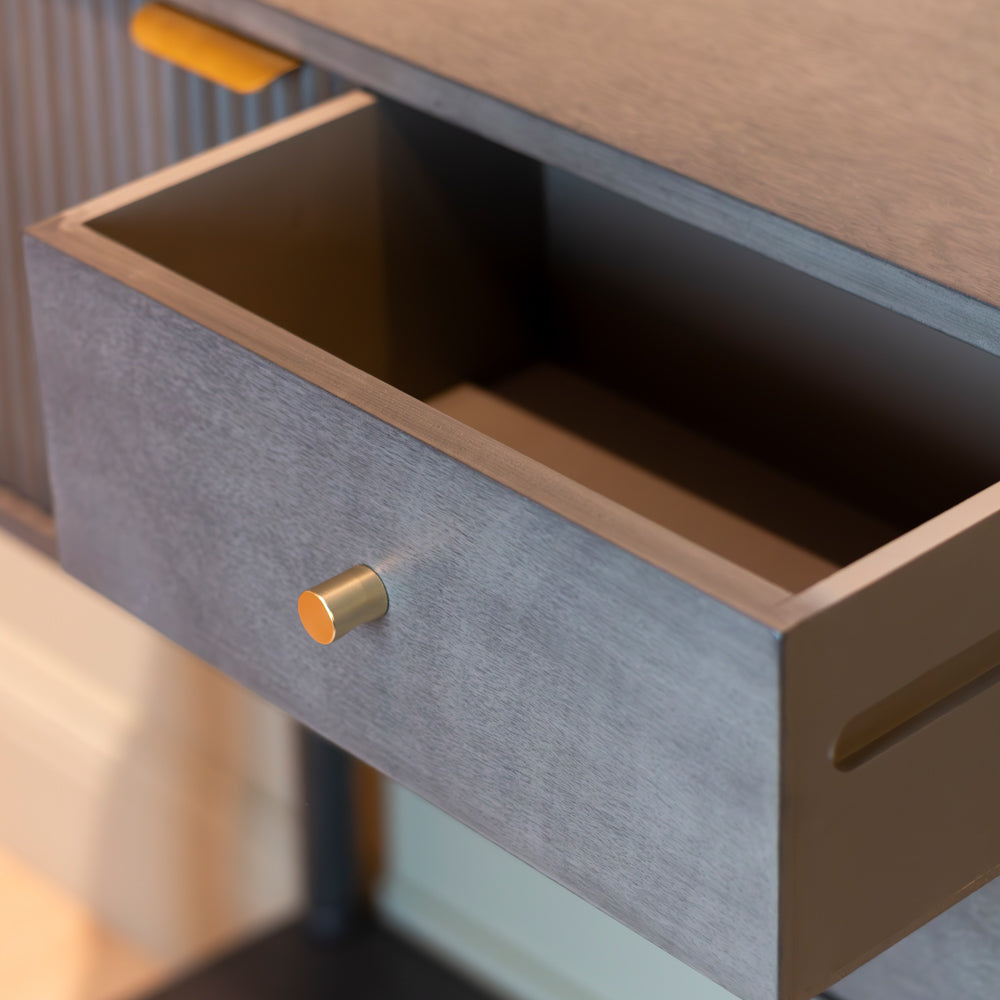 Tara Lane Harman 2 Door 2 Drawer Console Table - Dark Charcoal Grey | TL6612