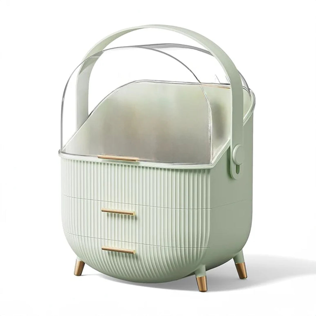 Tara Lane Cosmetics Makeup Storage Box 2 Drawer - Duck Egg | TL6643