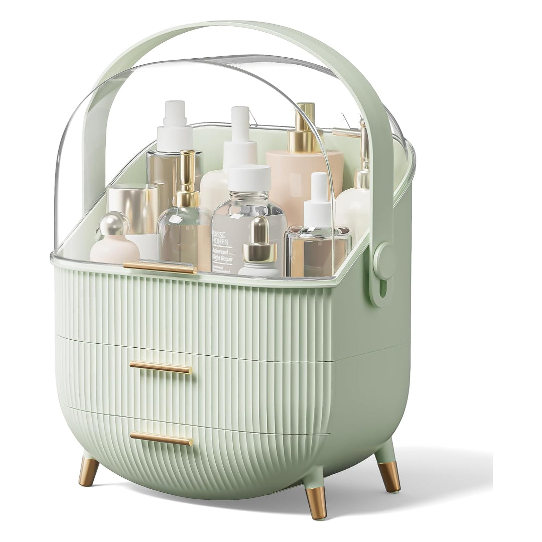 Tara Lane Cosmetics Makeup Storage Box 2 Drawer - Duck Egg | TL6643