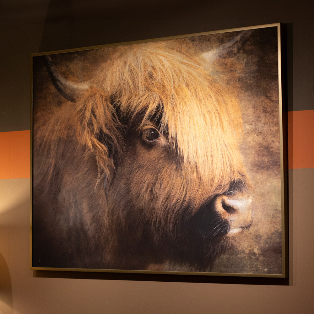 Tara Lane Framed Canvas Georgie The Cow 120cm x 90cm | TL6662