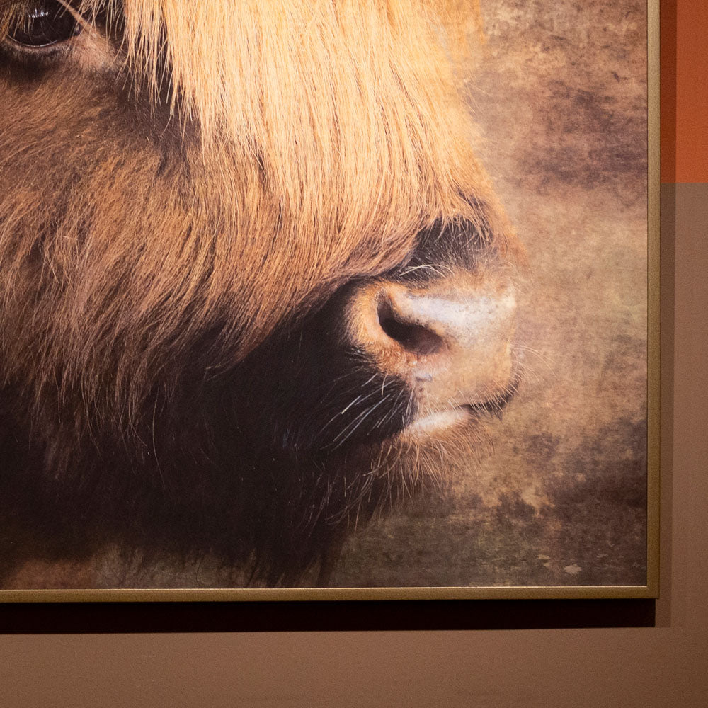 Tara Lane Framed Canvas Georgie The Cow 120cm x 90cm | TL6662