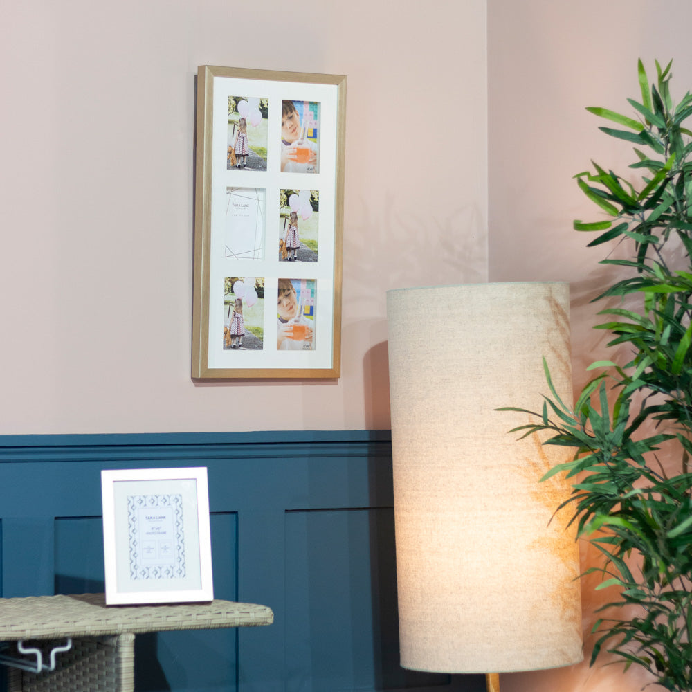 Tara Lane Gallery Collage 6 Picture Photo Frame 4 x 6 - Champagne | TL6669