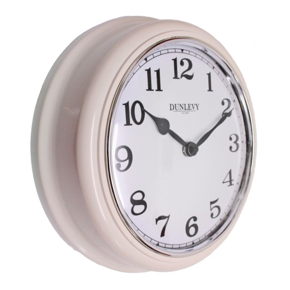 Dunlevy 10" Taupe Deep Plastic Wall Clock | CL2001T