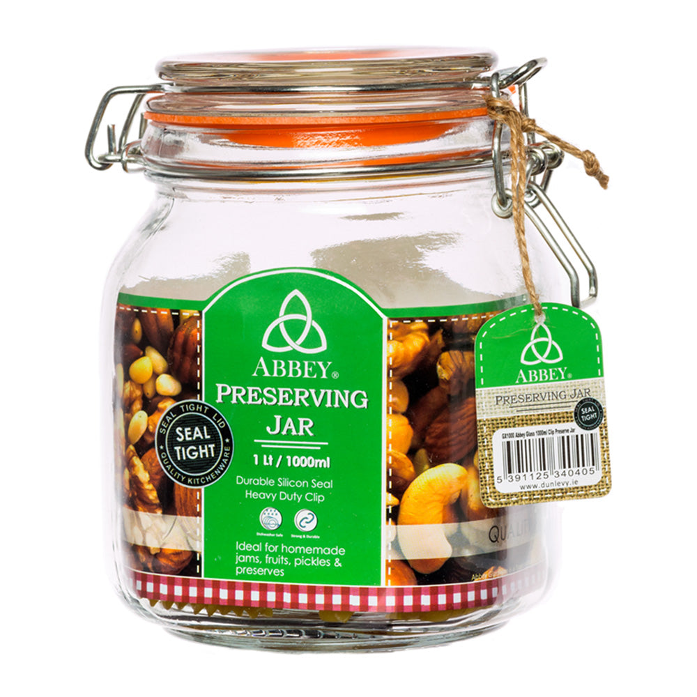 Steelex 1 Litre Preserve Jar with Clips | GX1000