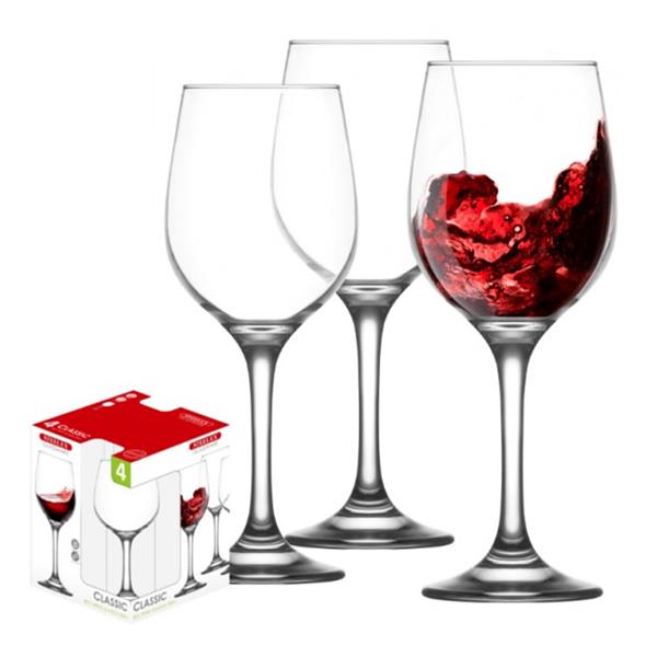 Steelex Red Wine Glasses 36cl Set of 4 | Wine Glass Set