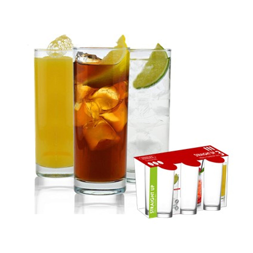 Steelex Straight Up Hiball Glasses set of 3 | GX8009