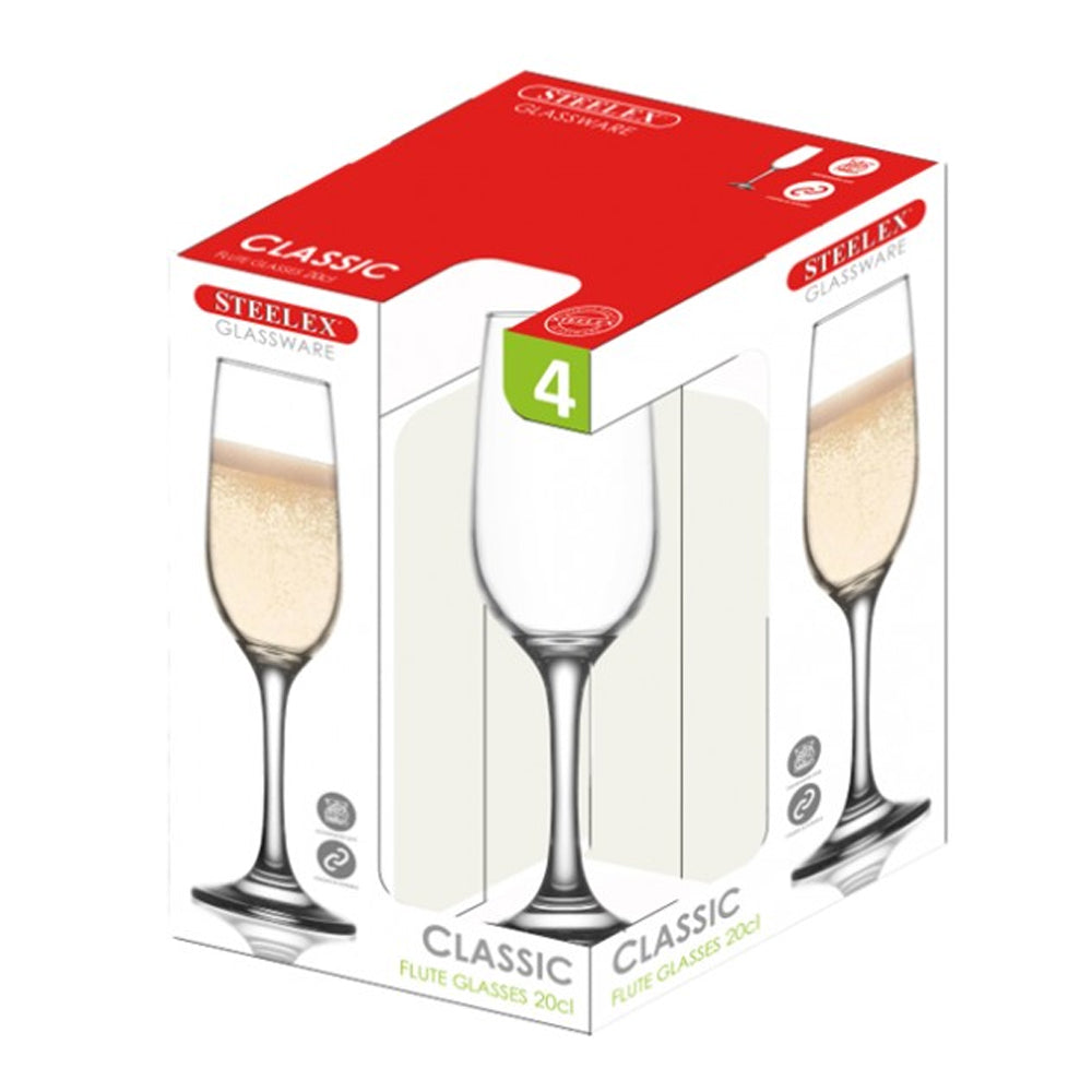 Steelex Champagne 20cl Flute Set 4 | GX8020
