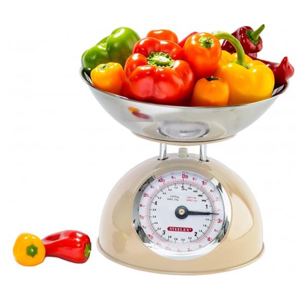 Steelex Metal Kitchen Scales - Cream | Retro Weighing