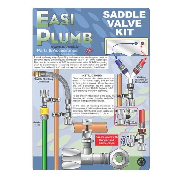 Easi Plumb Self Cutting Valve with Saddle | Appliance Tap