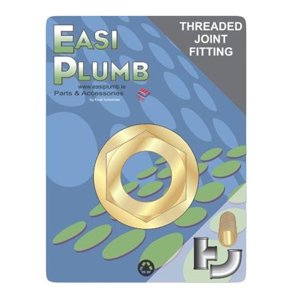 Easi Plumb 1 Inch Brass Hexagonal Backnut | Tank Fixing
