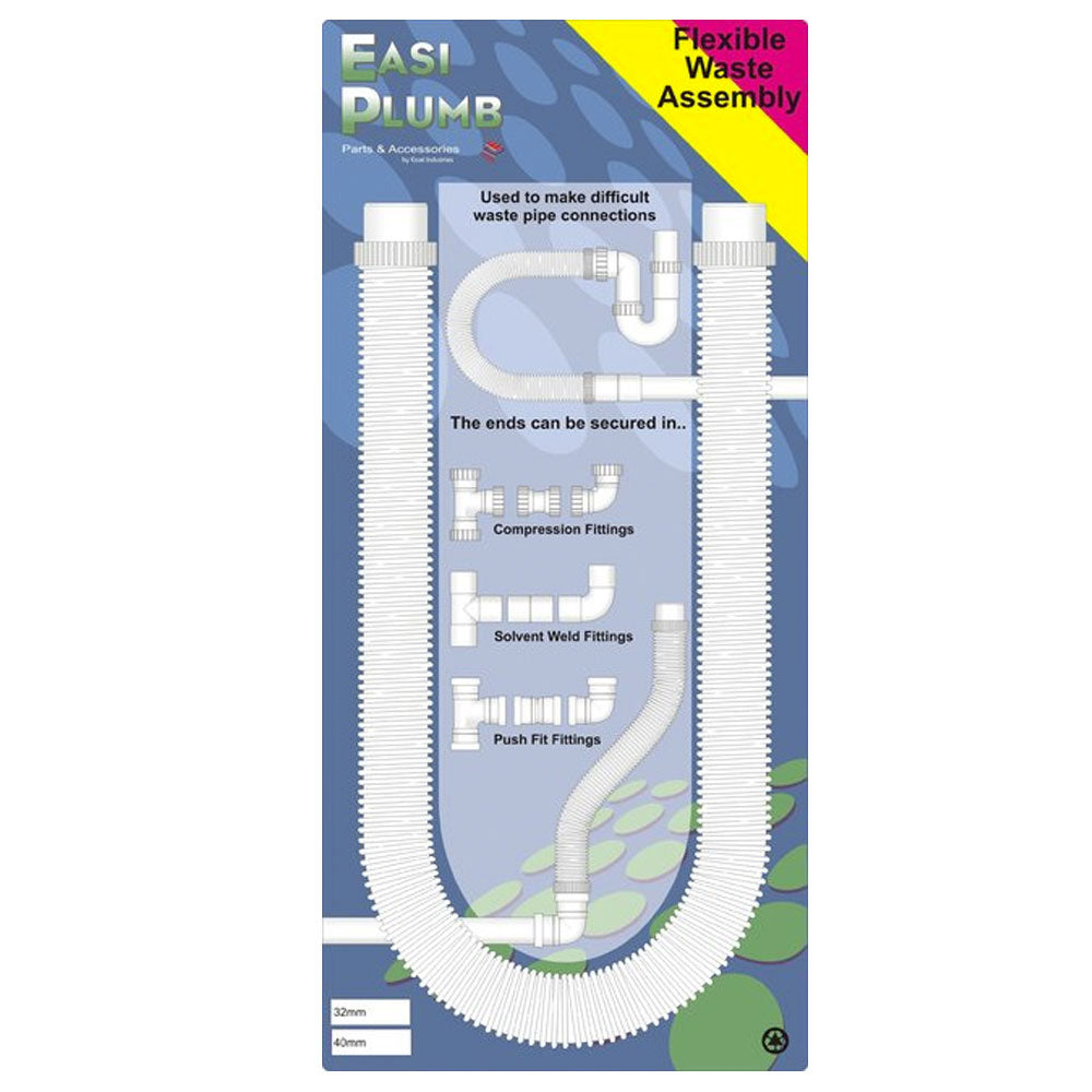 Easi Plumb 40mm Flexy Waste Assembly 1 Metre | EP40FWA1
