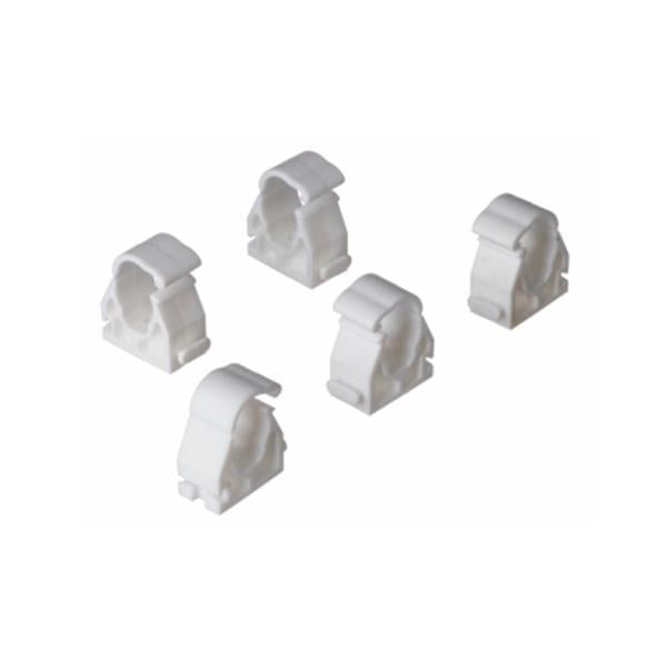 Easi Plumb 1/2 Inch White Hinged Pipe Clips 10 Pack