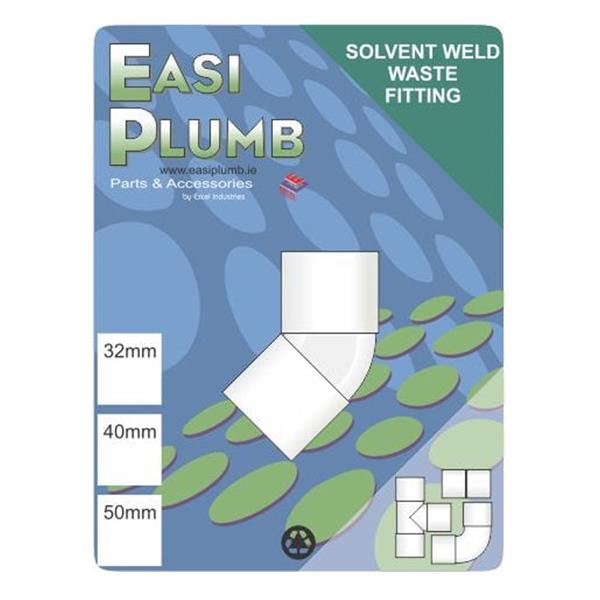 Easi Plumb 32mm White Waste 45 Degree Bend | EP32BW1
