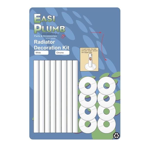 Easi Plumb 4 Rad Radiator Decoration Kit - White | EPRDK1