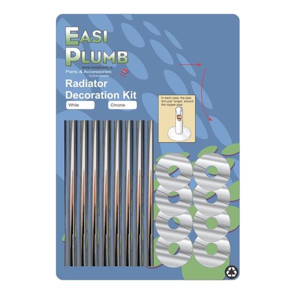 Easi Plumb Chrome 4 Rad Radiator Decoration Kit | EPRDK2