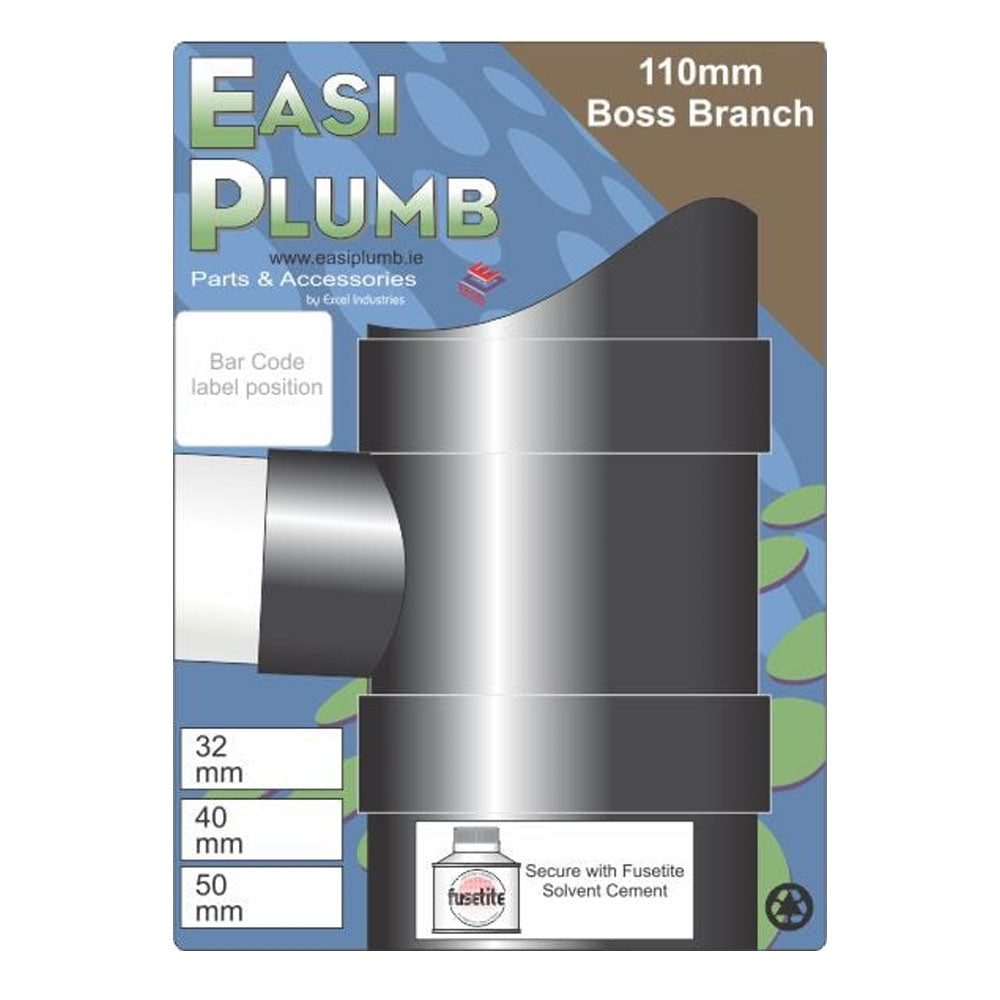 Easi Plumb Boss Branch 32mm x 90 Degree - Black | EPS32BB