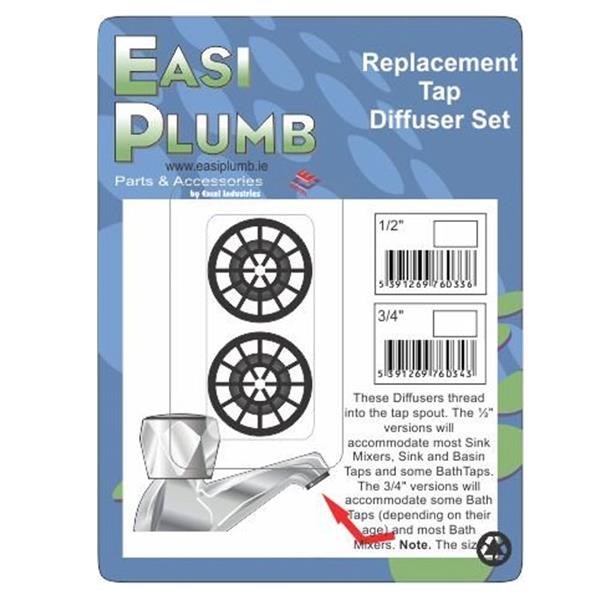 Easi Plumb 3/4 Inch Tap Diffuser Set | Tap Aerator Nozzle