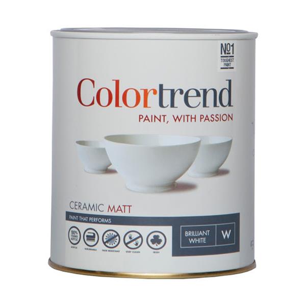 Colourtrend Ceramic Matt 1 Litre - White | Durable Walls