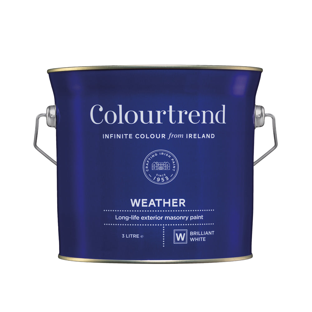 Colourtrend 3 Litre Weather Masonry Paint - White | M01104