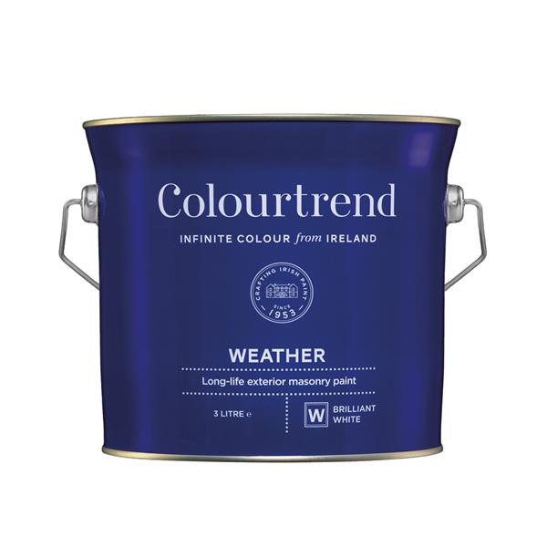 Colourtrend 3 Litre Weather Masonry Paint - White | M01104