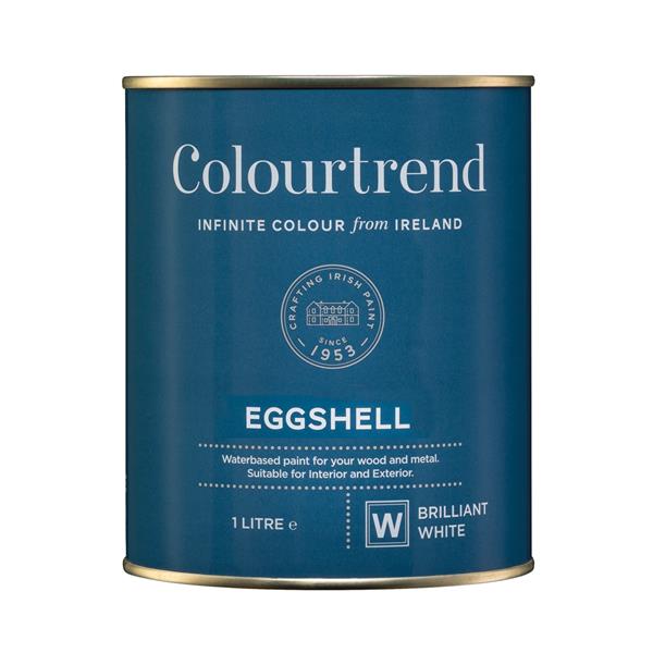 Colourtrend Eggshell 1 Litre - White | Wood & Trim Paint