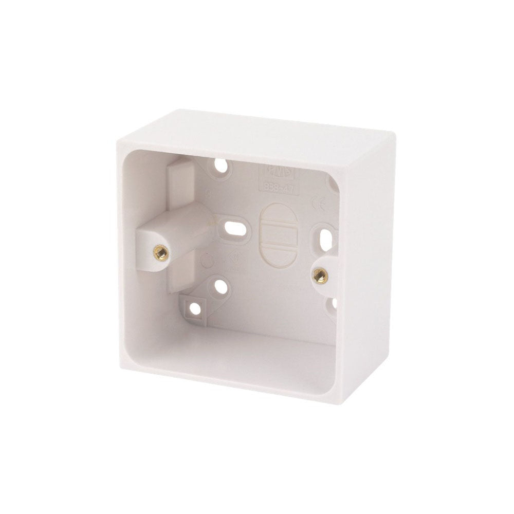 Powermaster 1 Gang 47mm Surface Pattress Socket Box | 1523-14