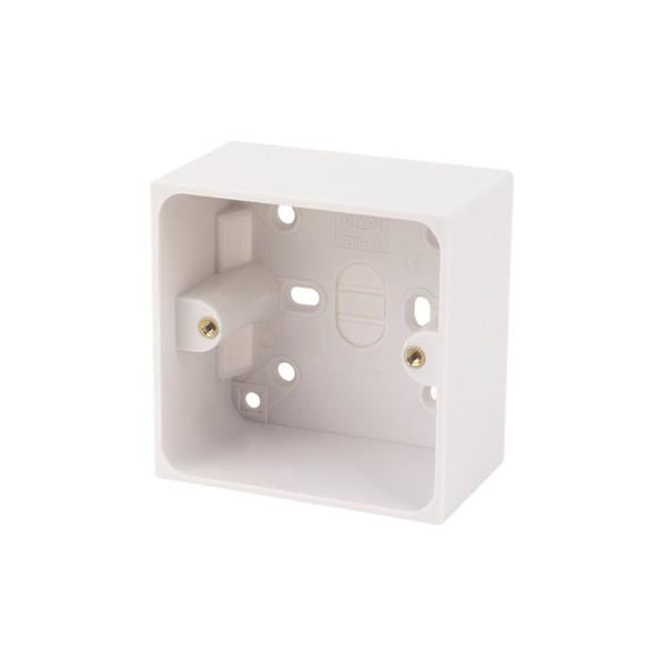 Powermaster 1 Gang 47mm Surface Pattress Socket Box | 1523-14