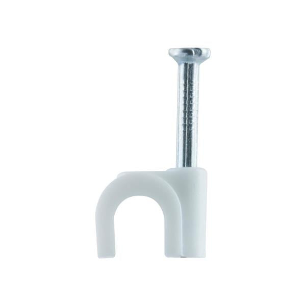 Powermaster 7mm Cable Clips 20 Pack | Round Cable Fixings