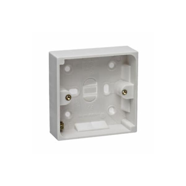 Powermaster 1 Gang 25mm Surface Pattress Box Single Socket Box | 1434-22
