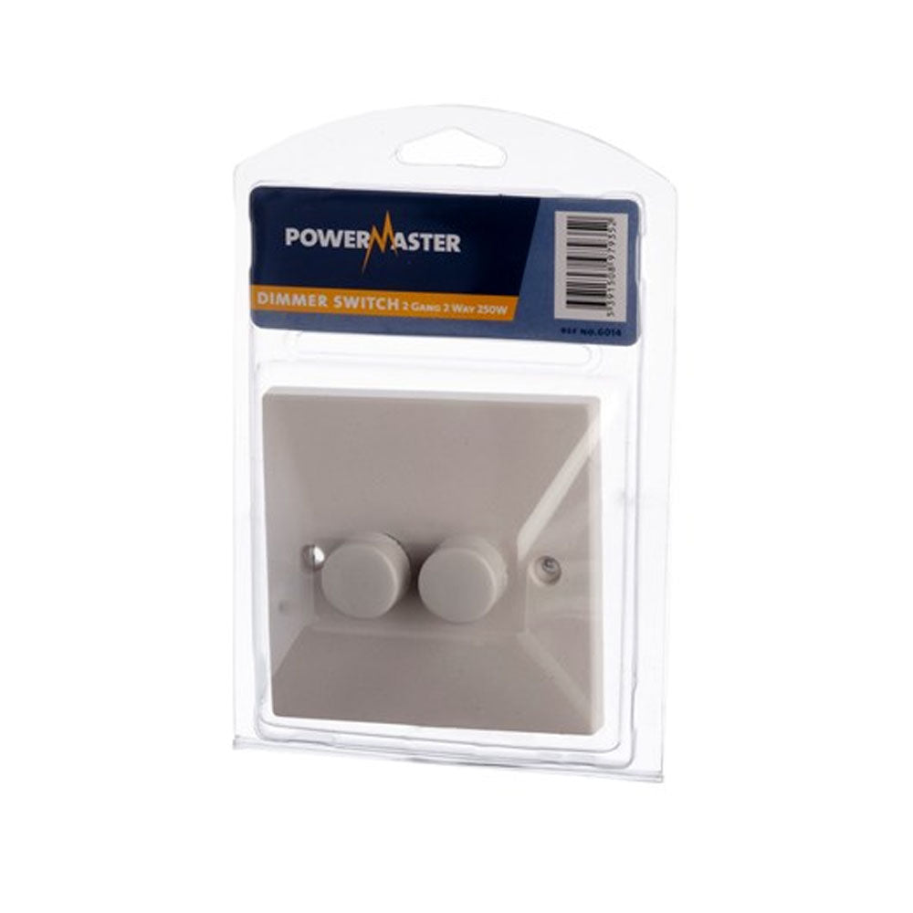 Powermaster 2 Gang 2 Way Dimmer Light Switch | 1379-32