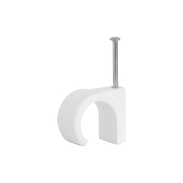 Powermaster 3mm Cable Clips 20 Pack White | Cable Fixings